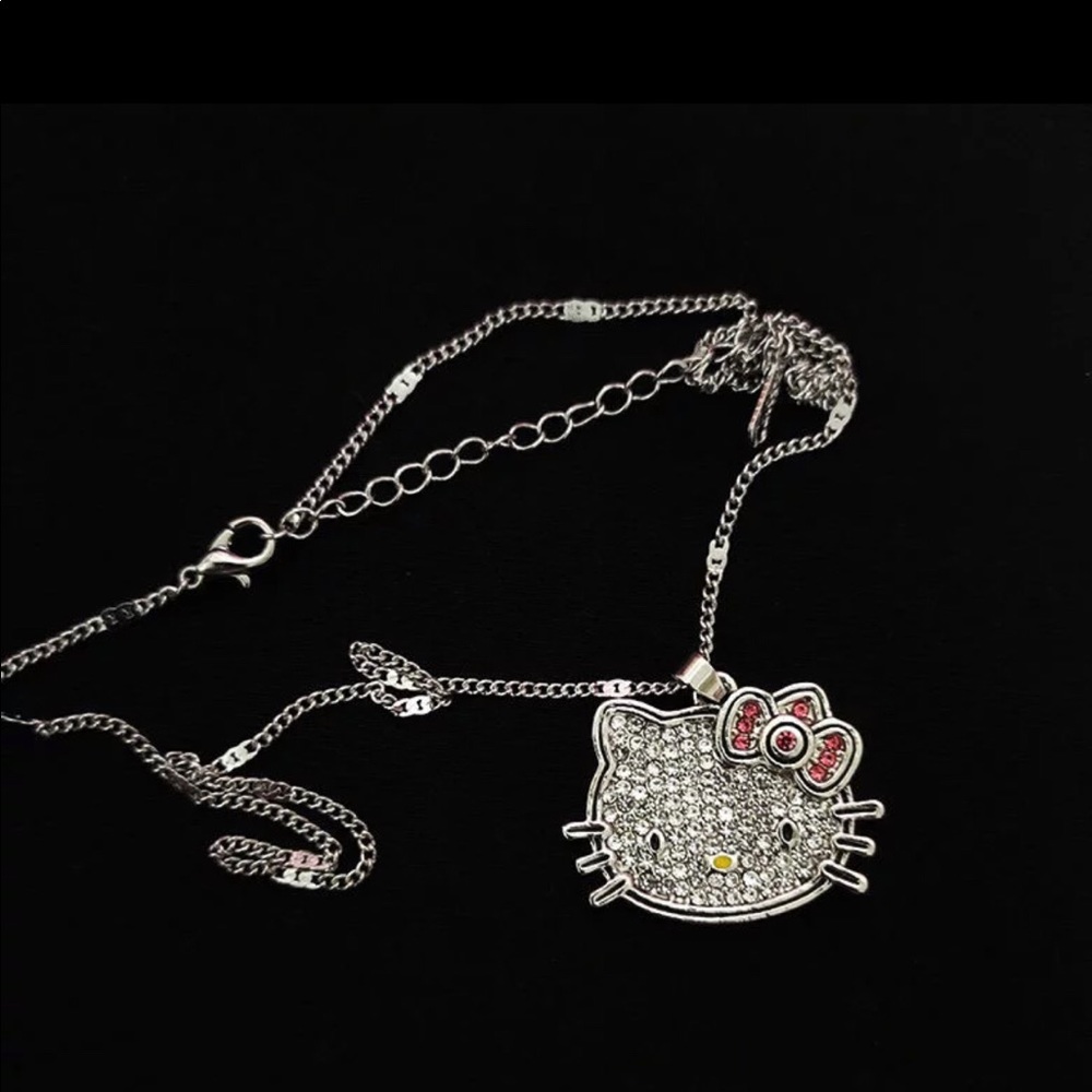 Hello Kitty Crystals Rhinestone Pendant Necklace